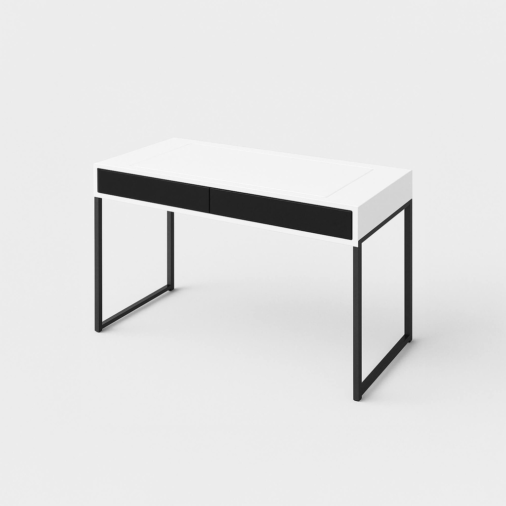 [FURN_0096] Anpassbarer Schreibtisch (Weiß, Stahl)